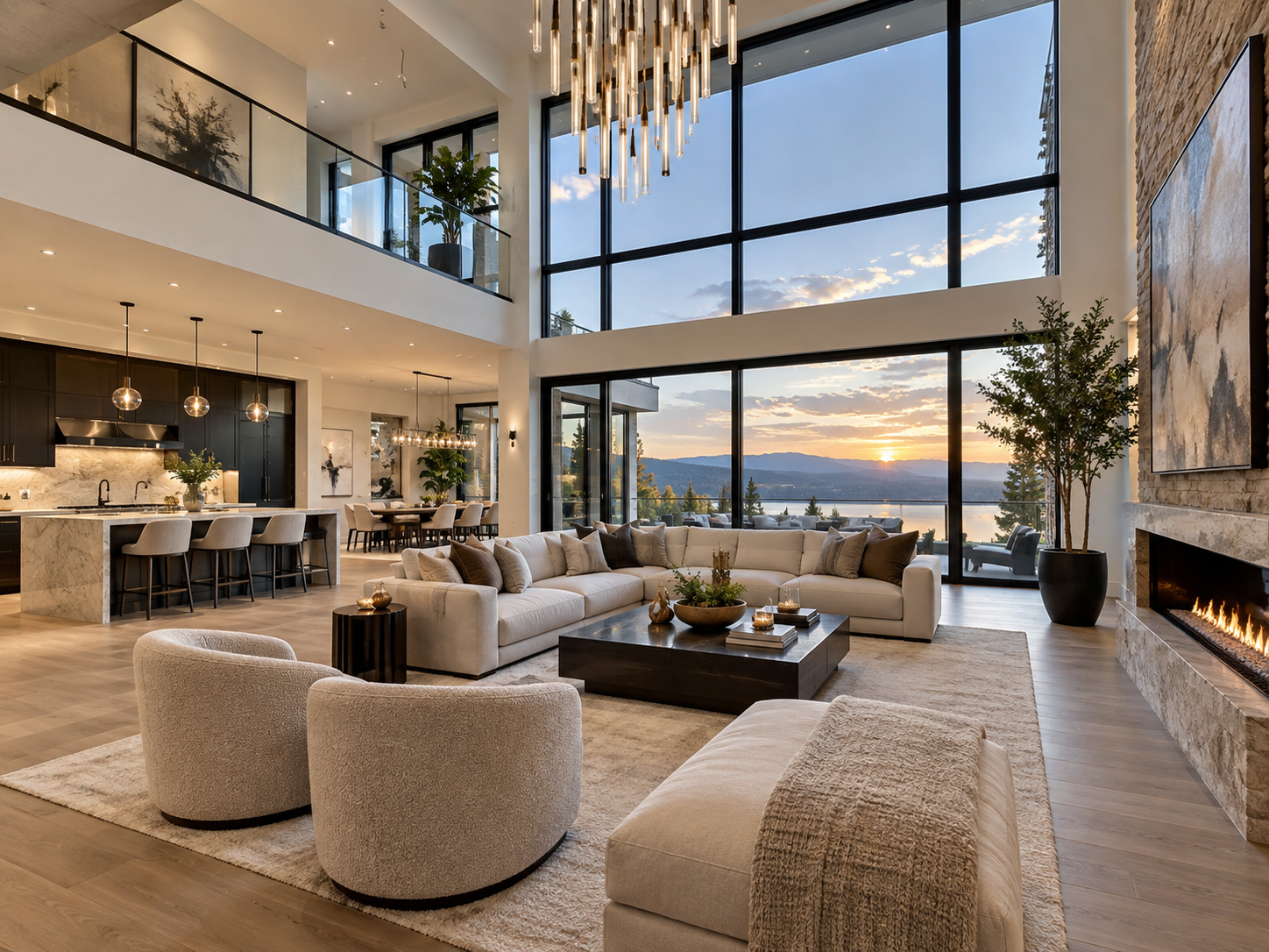 Interior Home aerial boundary and parcel showcase