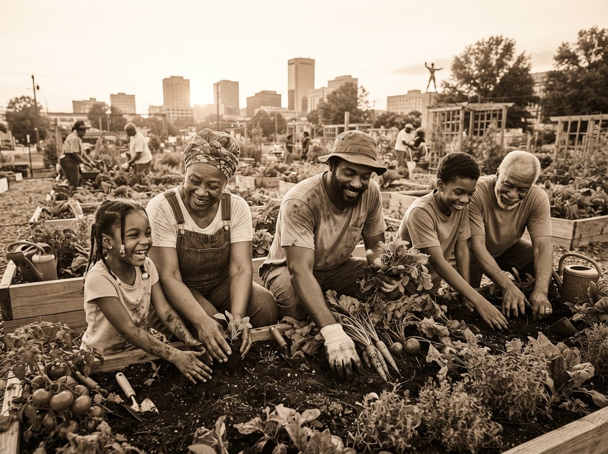 Community garden workday.