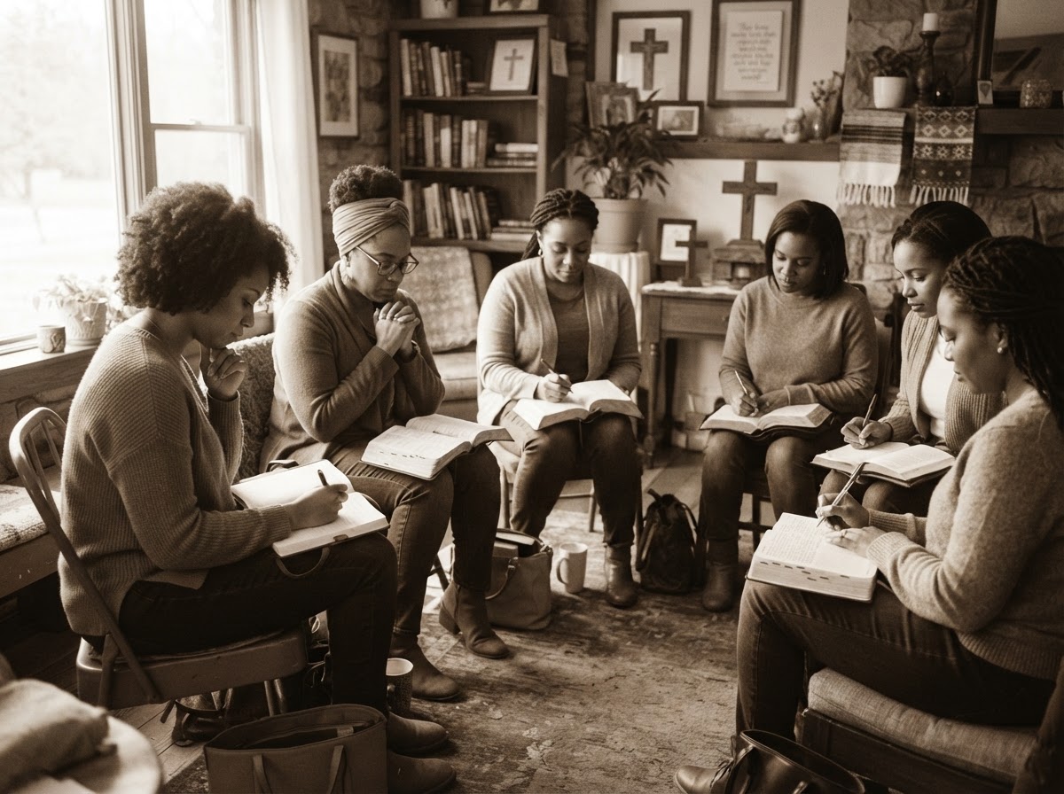 Devotional journaling circle.