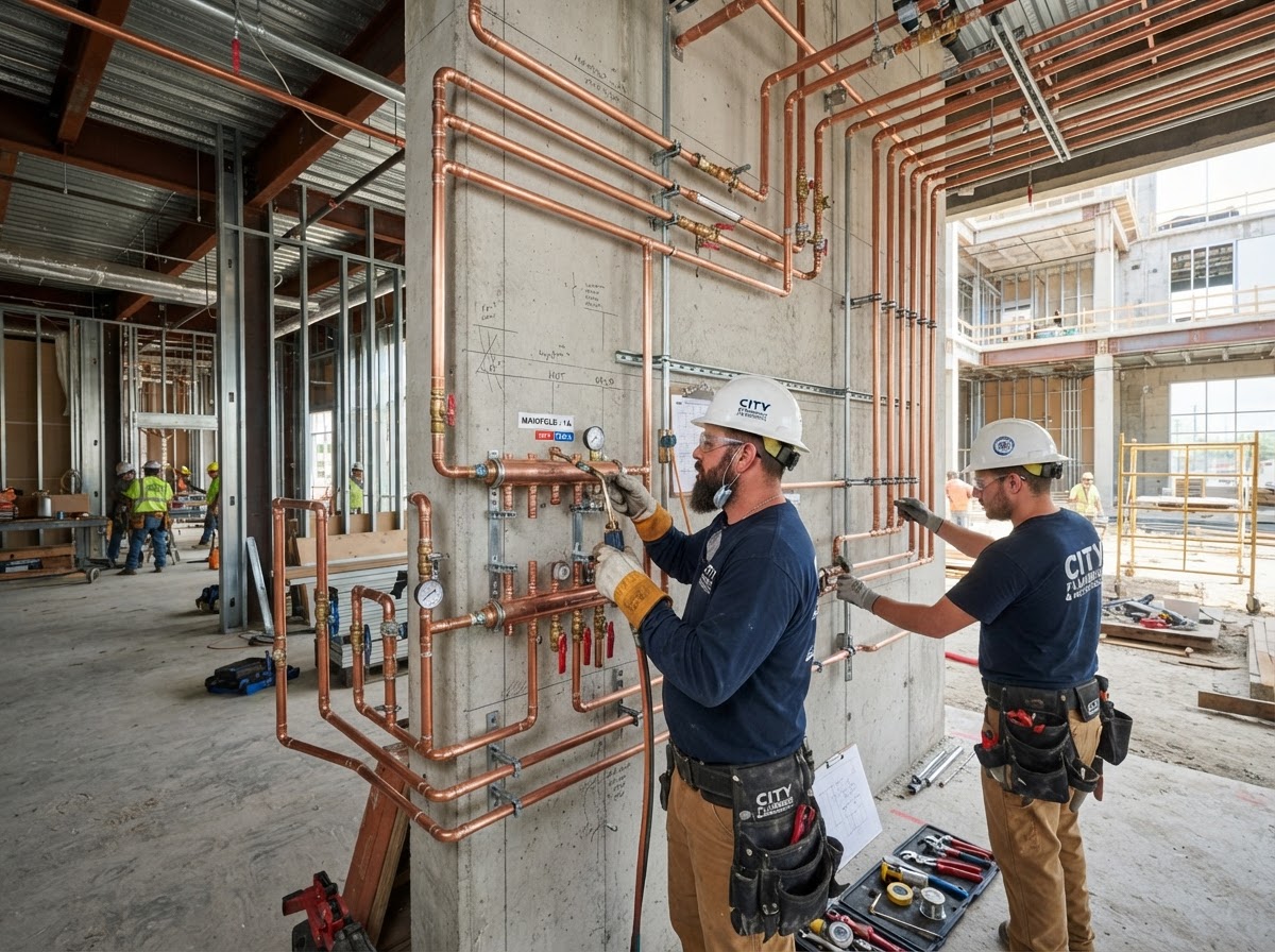 New Commercial Construction Plumbing by Waterworks Plumbing Inc in Lawrenceville GA