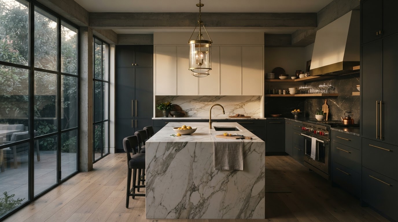 Bespoke fitted kitchen by Diamond Kitchens & Bathrooms — hand-finished cabinetry and stone worktops