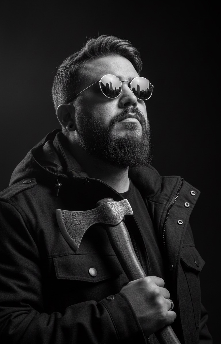 John Arango - El Vikingo Creativo con Gafas y Hacha