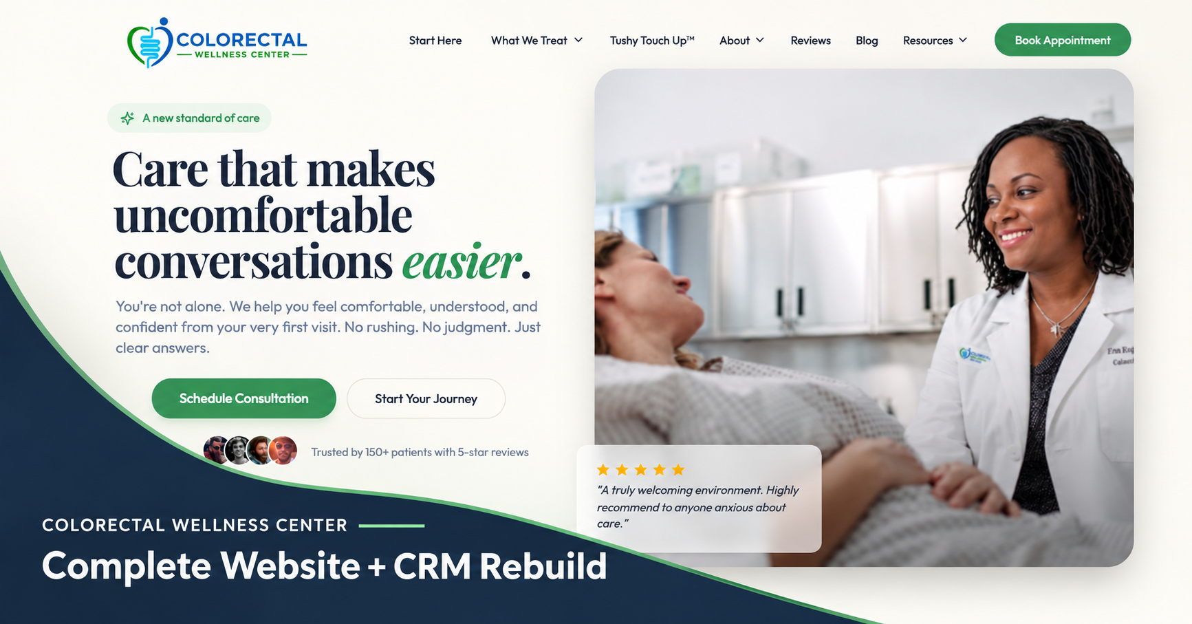 Colorectal Wellness Center website rebuilt by Dave Olsen Consulting