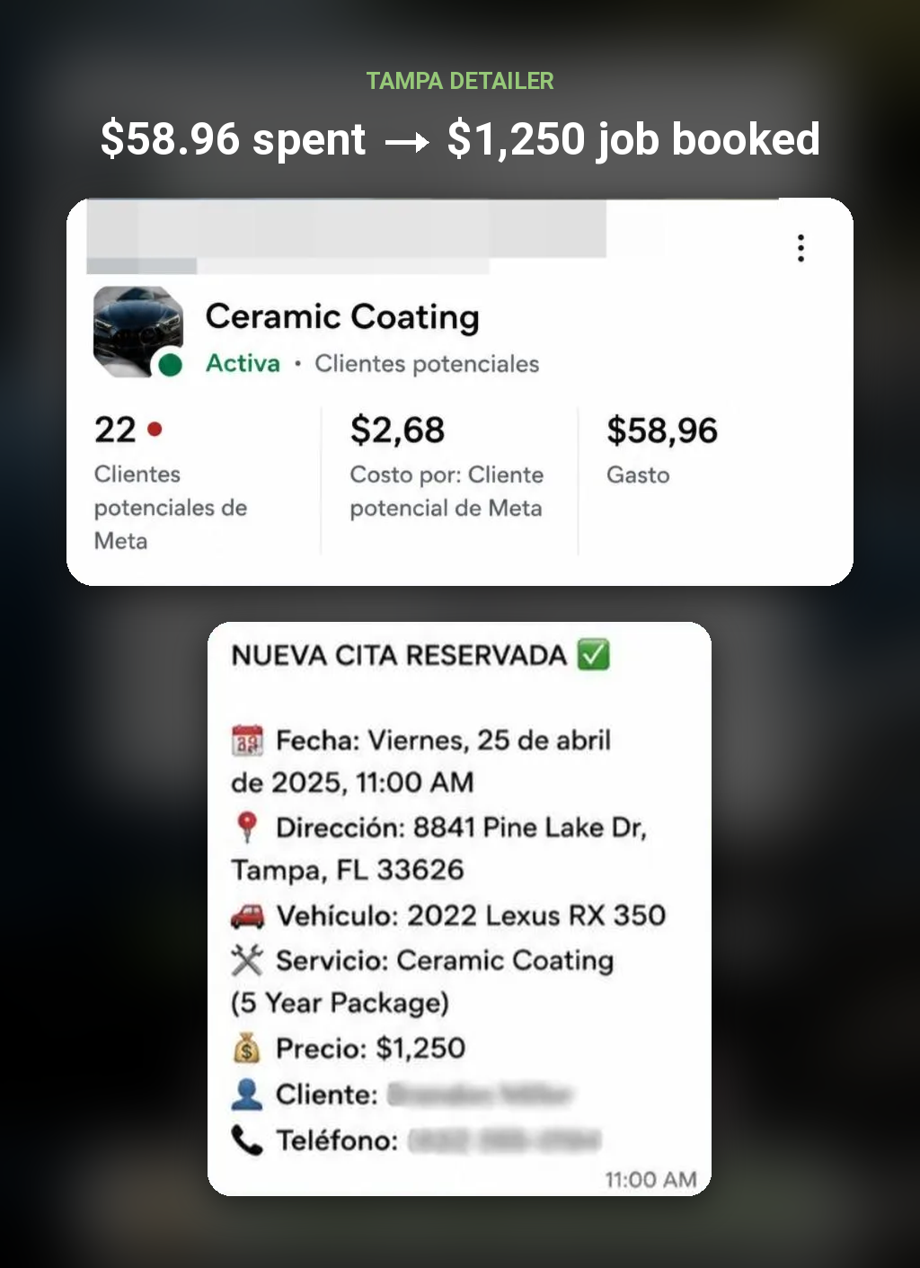 Client result screenshot