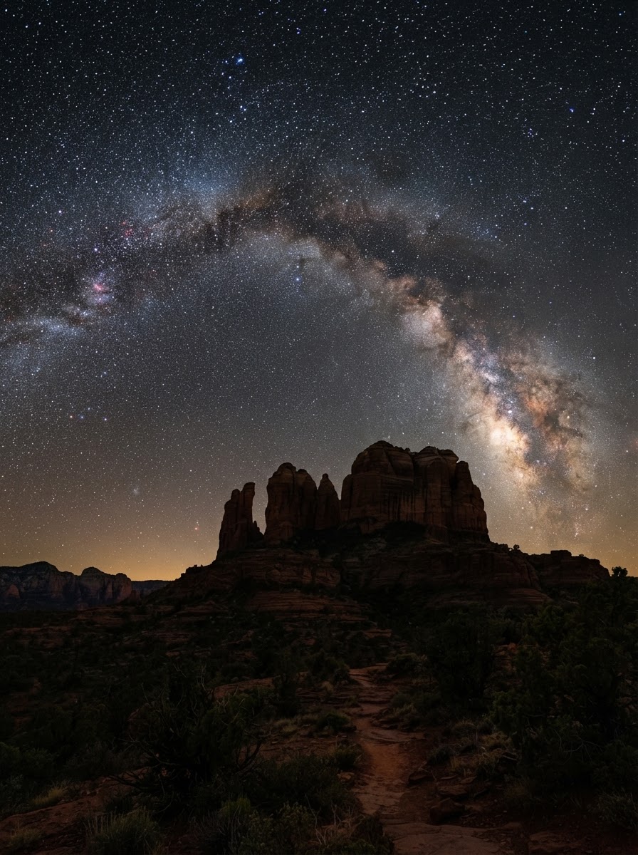 Sedona Astro — Cathedral Rock, Aug 2026