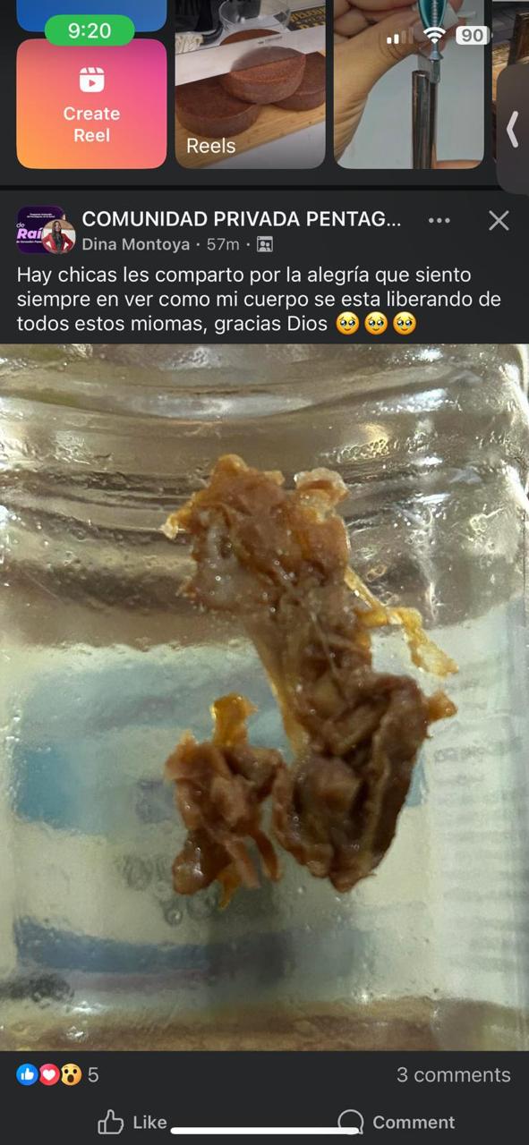Captura de testimonio de Dina Montoya en comunidad privada