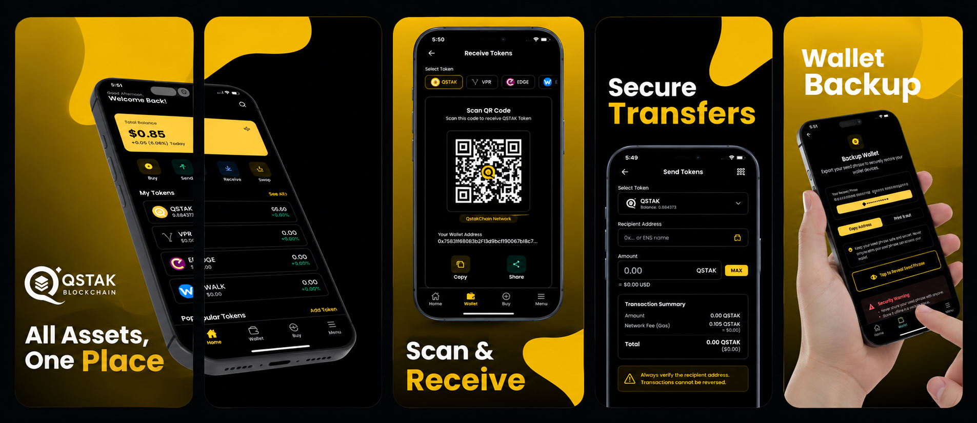QSTAK Wallet - Manage with confidence, Transaction History