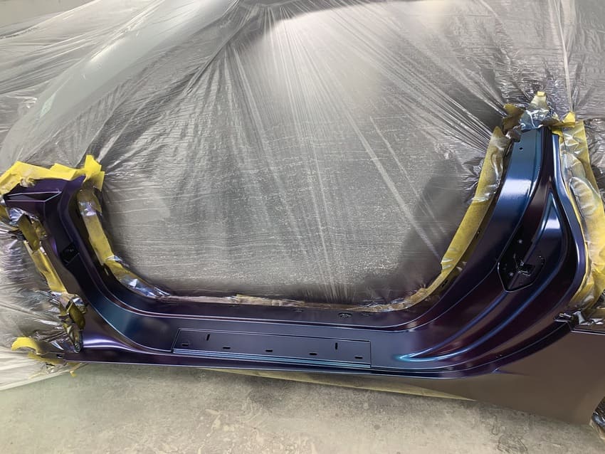 Automotive high-gloss clear coat mirror finish application