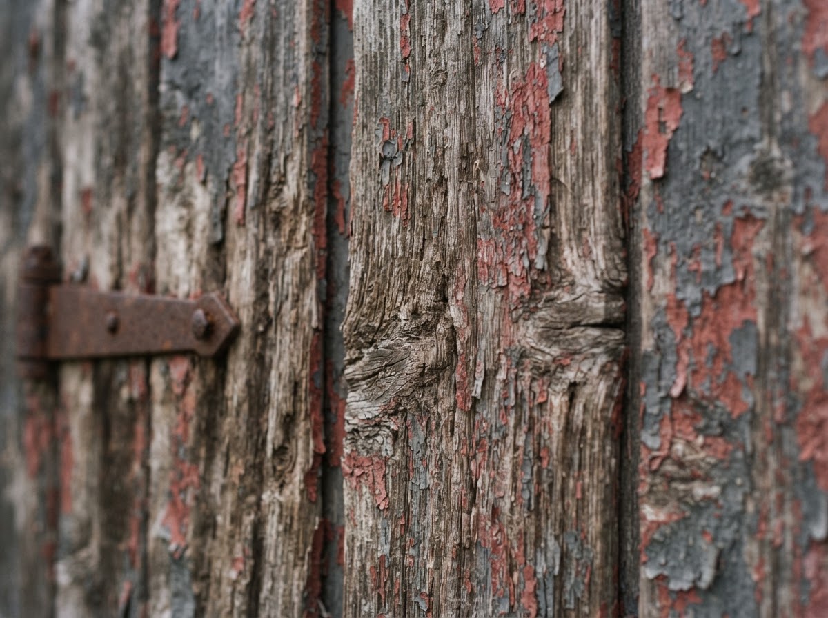 Weathered wood grain on an old Vermont barn door