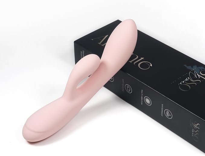 Waterproof rechargeable rabbit dildo vibrator for bath and shower pleasure