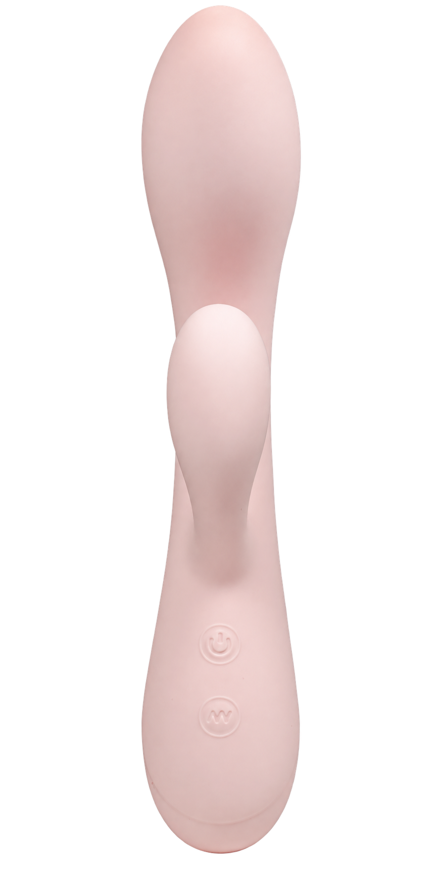 Amante rabbit vibrator ergonomic front view with clitoral stimulator and intuitive controls