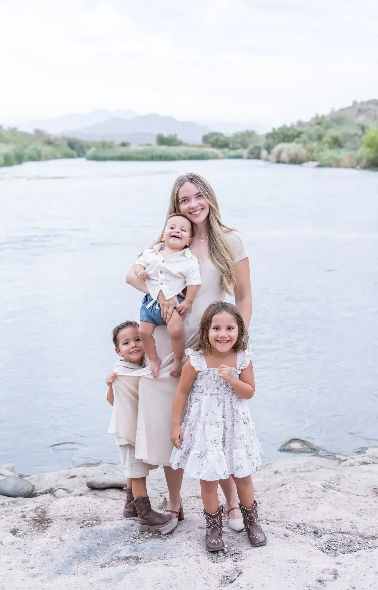 Madison with her family in a candid moment