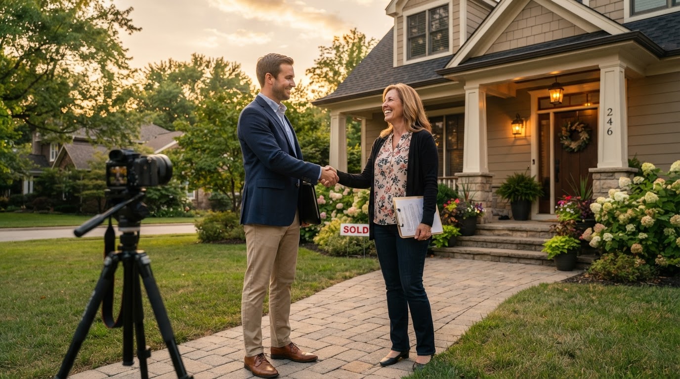 A Greater Discovery LLC wholesaler shaking hands with a happy homeowner