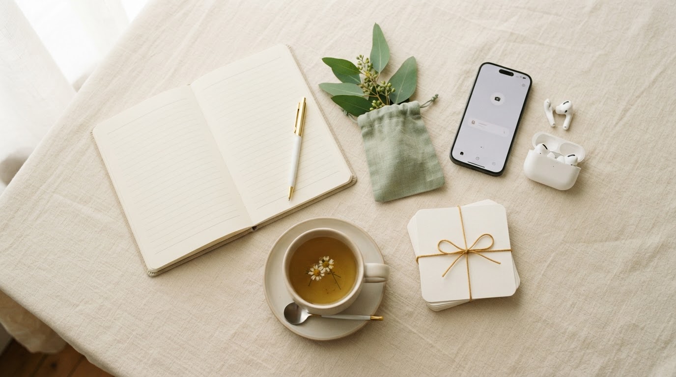 Materiales del programa: cuaderno, audios y tarjetas de frases ancla