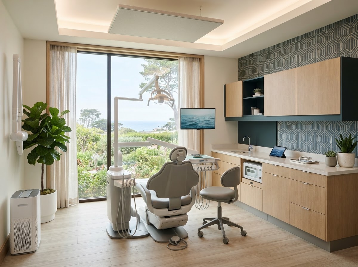 Calm, modern dental operatory at Village Dental House in Sechelt