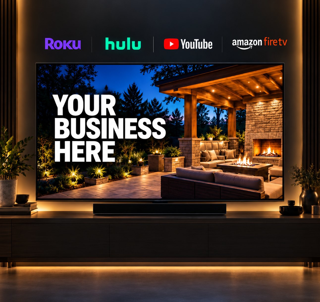 Your business on Roku, Hulu, YouTube and Fire TV streaming ads