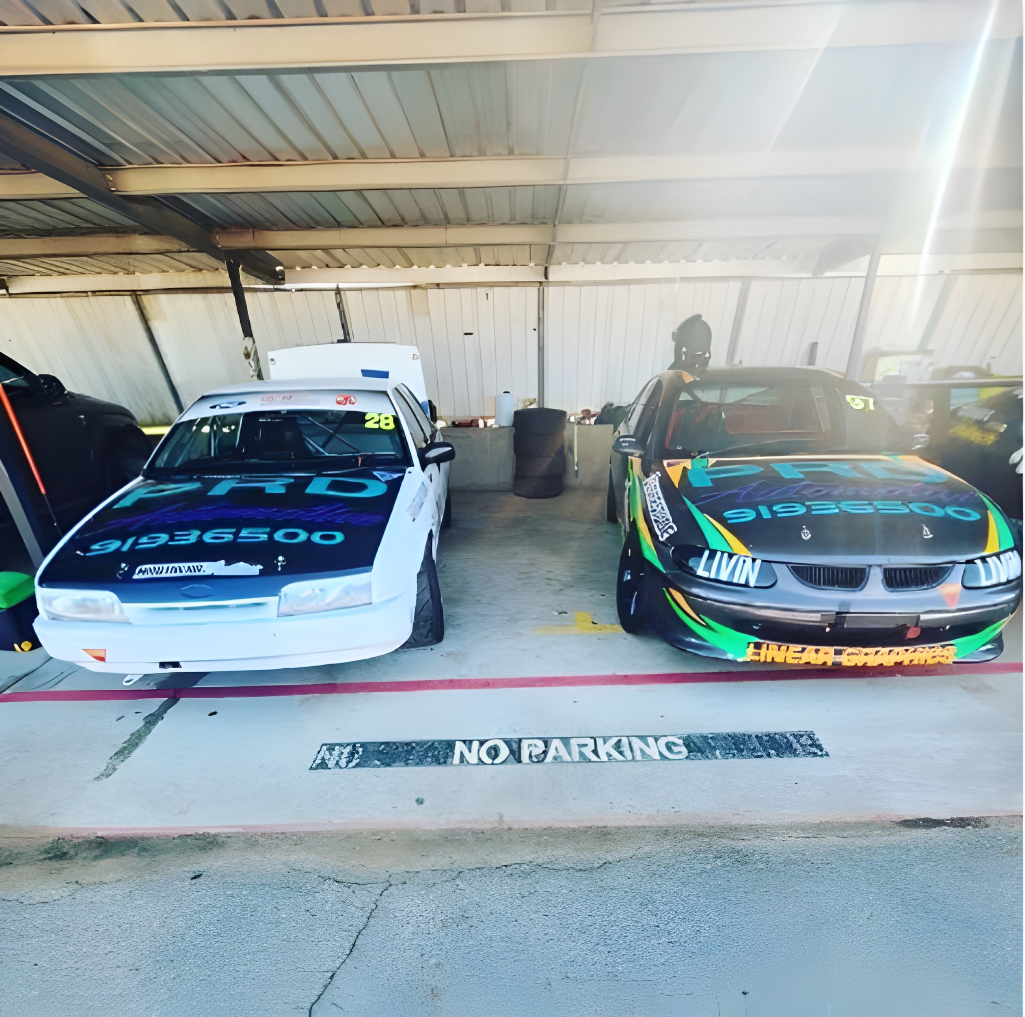 Race cars worked on at PRD Automotive's Campbellfield workshop