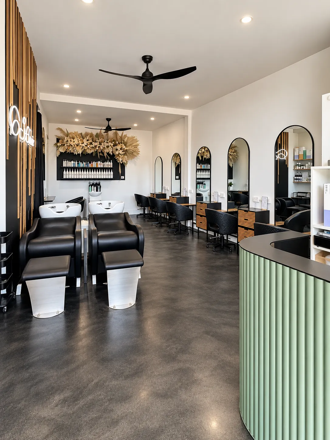 Inside SSH Hair salon at 465 Balcombe Road, Beaumaris