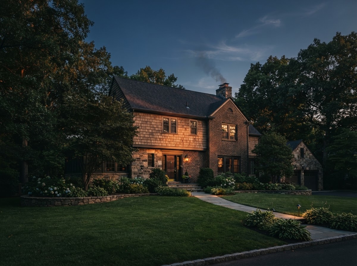 A New Jersey family home at golden hour — the equity at stake