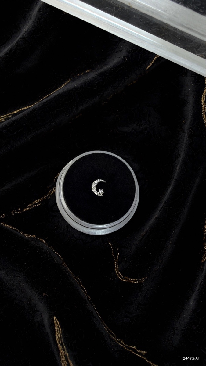 White Gold Moon & Star