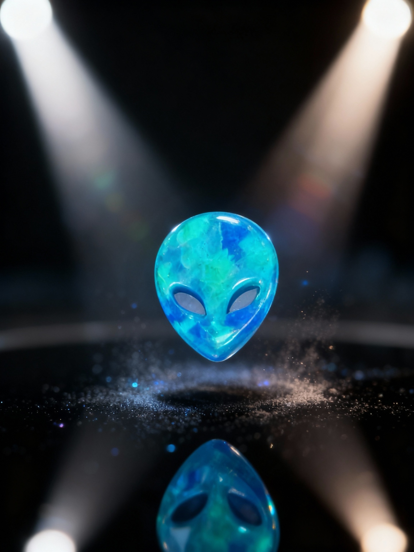 Blue Opal Alien Charm