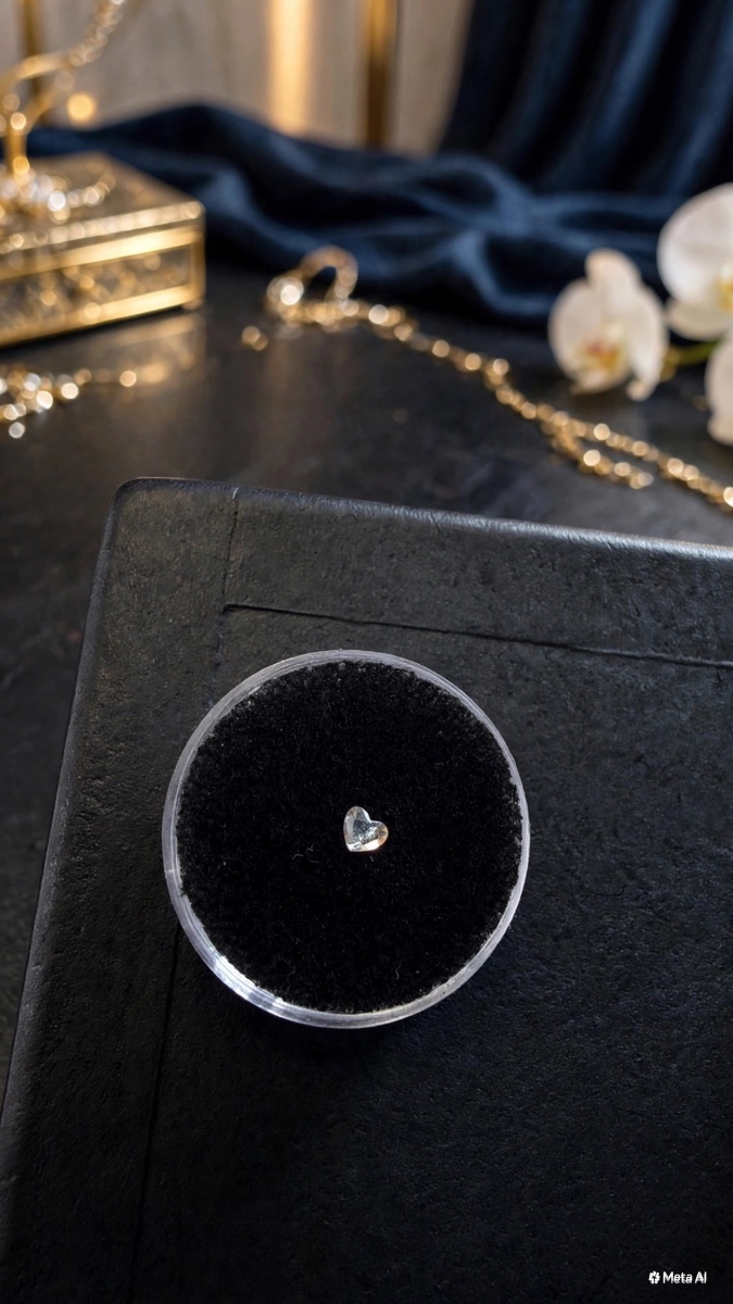 Silver Crystal Heart