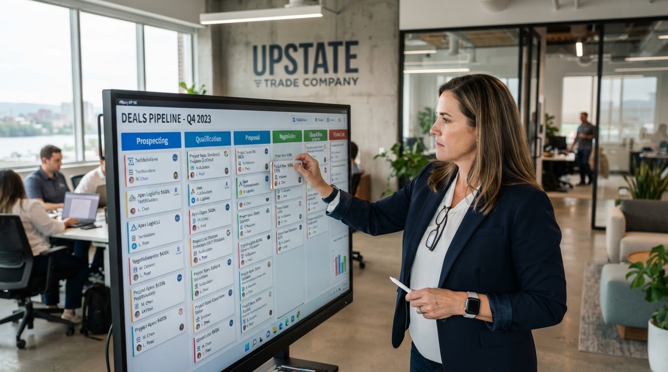 North & Nova live Deals Pipeline board tracking opportunities through revenue stages
