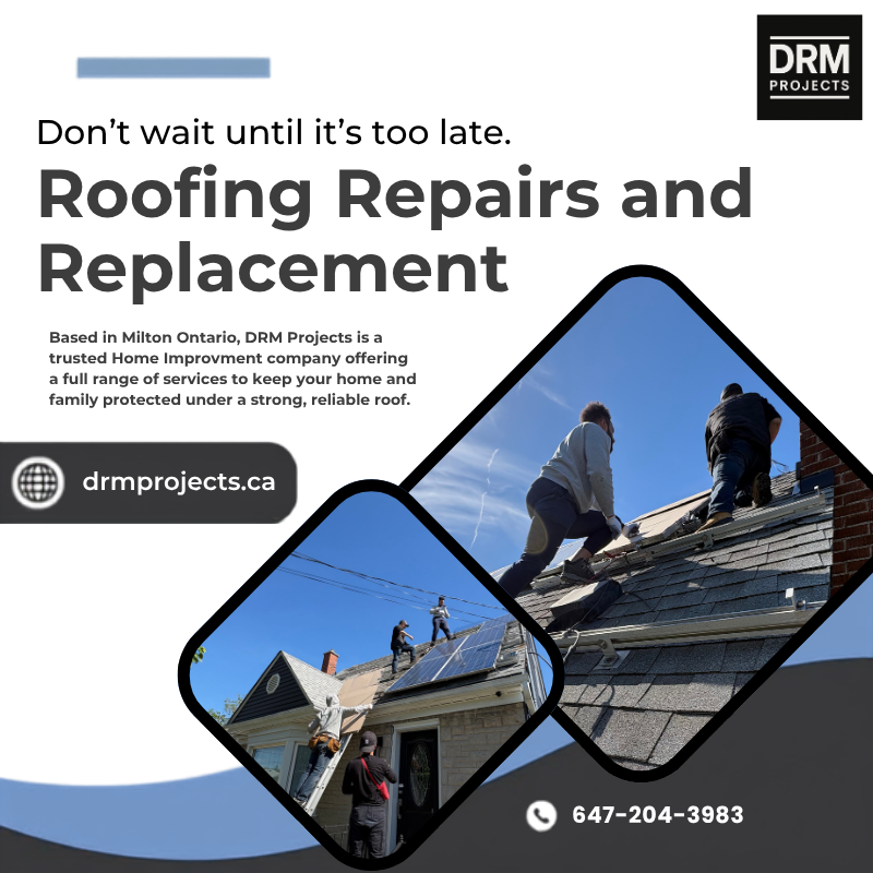 DRM Projects - Roofing Repairs and Replacement Ad