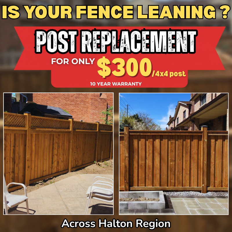 Fence Post Replacement for only $300 Ad