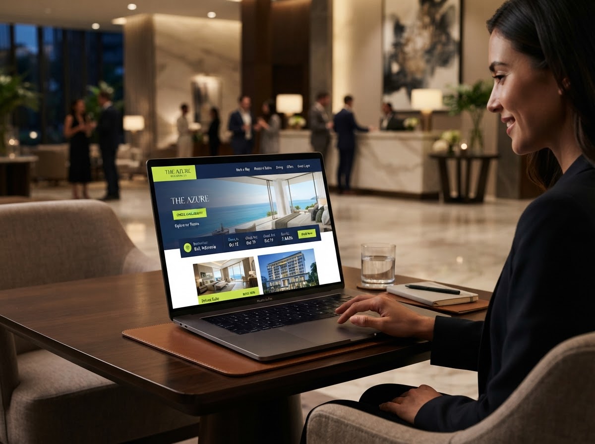 Hotel and hospitality website design — booking flow and destination search