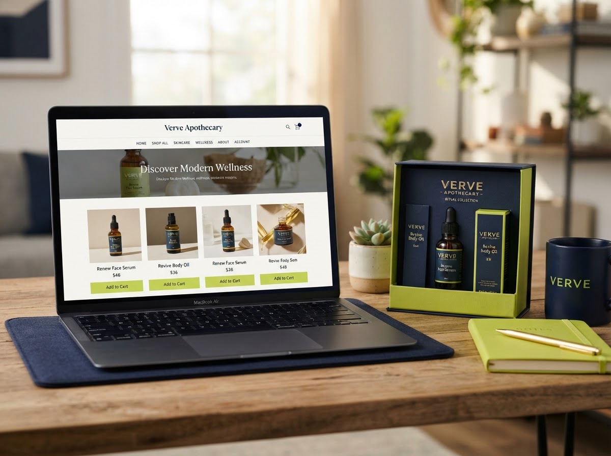 Ecommerce website design — Shopify and WooCommerce online store with product grid