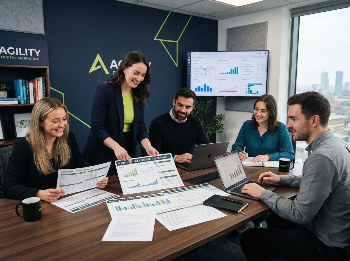 Complete SEO audit — marketing team reviewing technical, content, local, and authority audit roadmap
