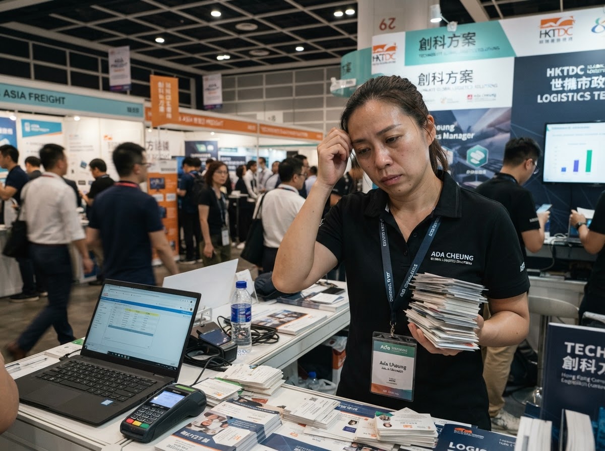 真實痛點:展會數百張名片人手輸入極慢,買家報價因時差延誤