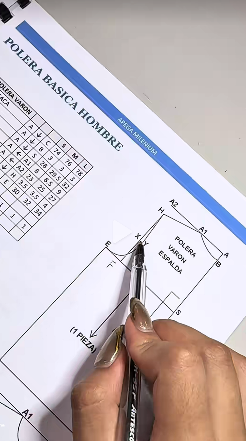 Cuaderno de patronaje industrial Método LDS Apega Milenium