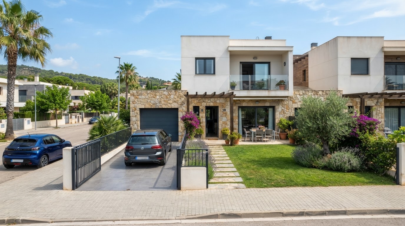 Adosada con jardín en Castelldefels