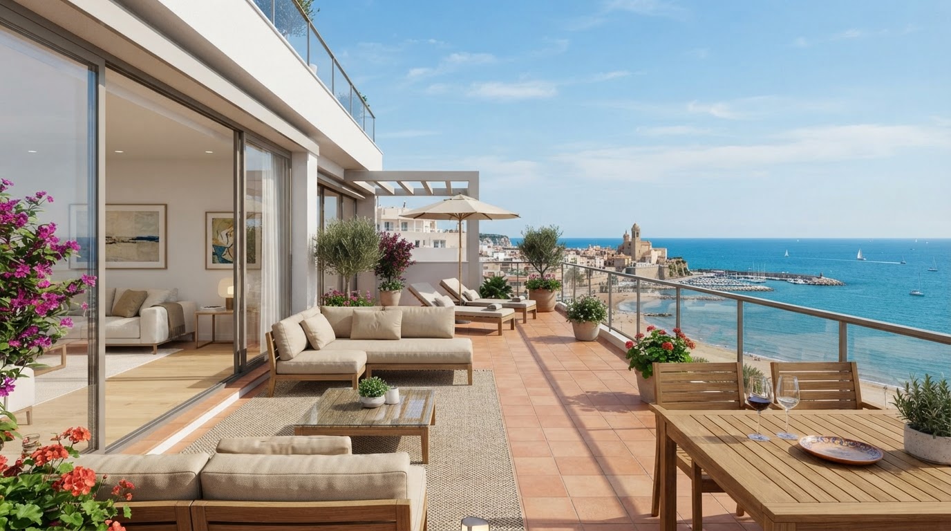 Ático con vistas al mar en Sitges