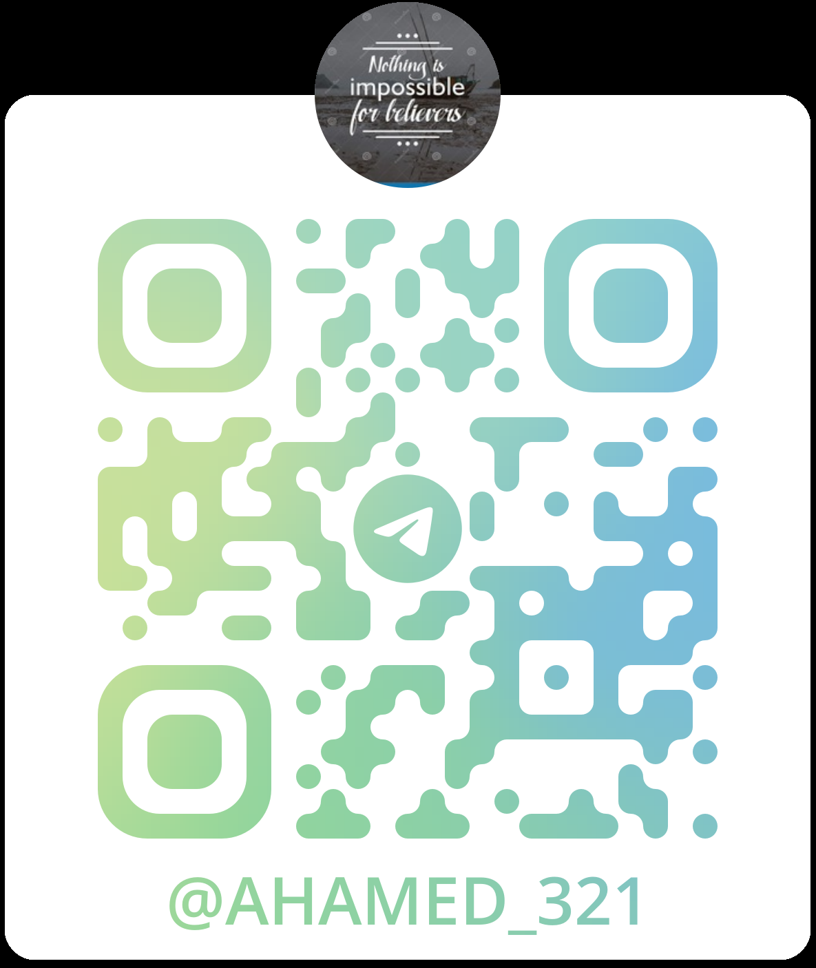 Telegram QR code for @AHAMED_321 to request a demo