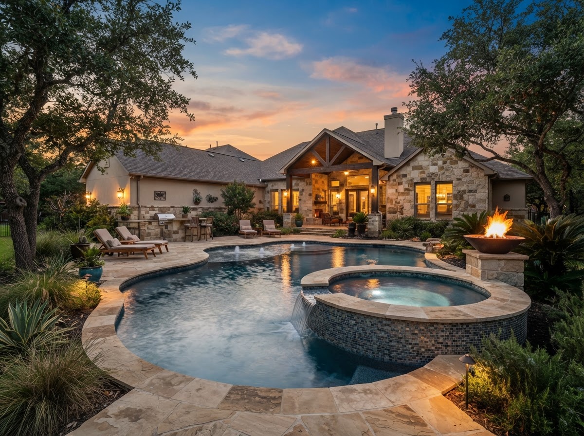 Resort-Style Pool & Raised Spa