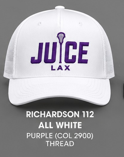TBT 'JUICE' Trucker — All White / Purple