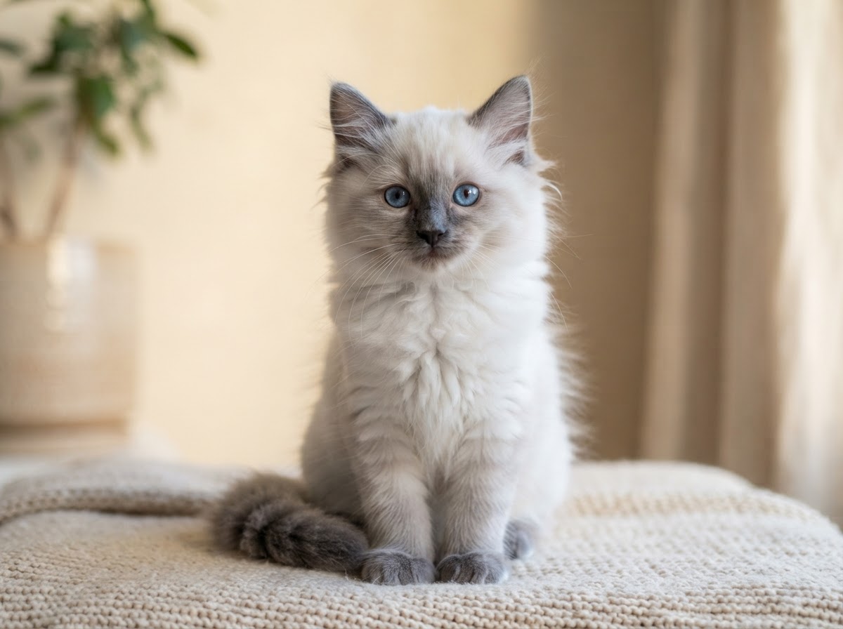 blue point colorpoint Ragdoll kitten