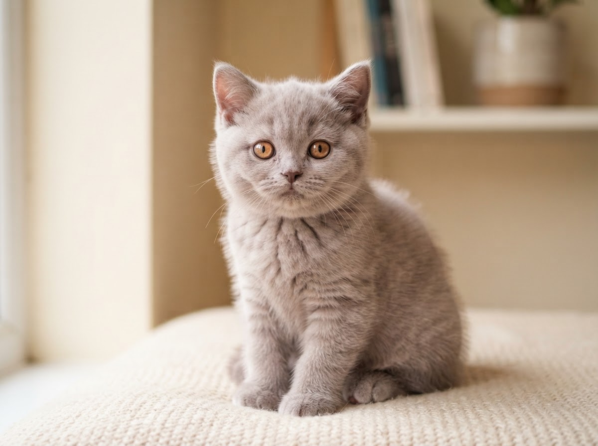 lilac British Shorthair kitten