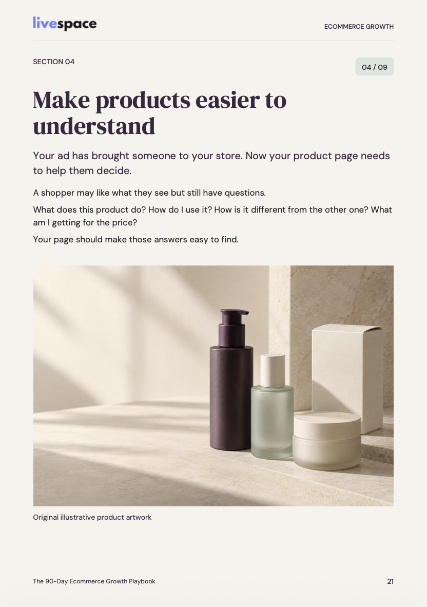 Make products easier to understand — clear product pages that convert