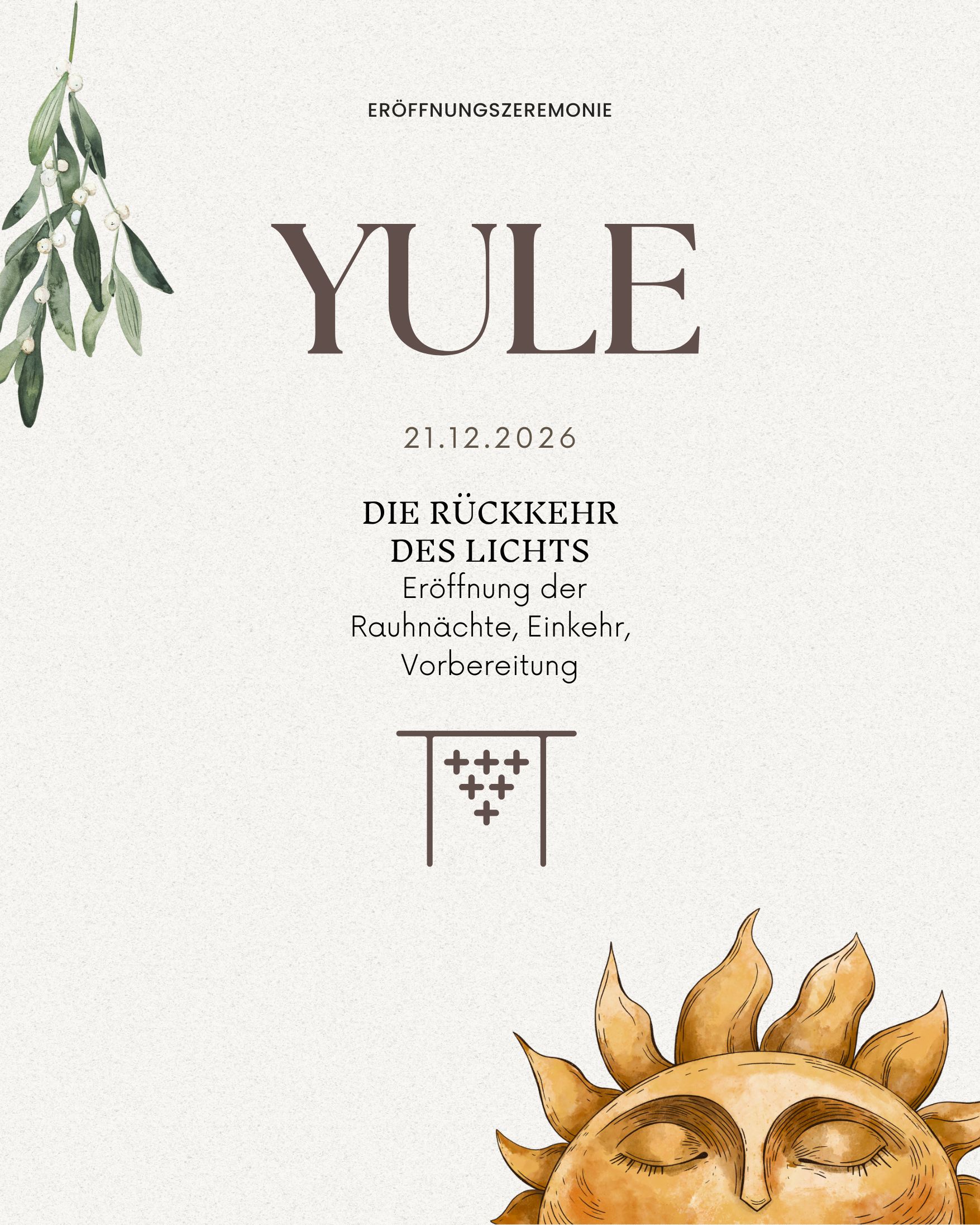 Yule Cheat-Sheet — das Jahreskreisfest der Wintersonnenwende mit Themen, Farben, Räucherpflanzen und Symbolen