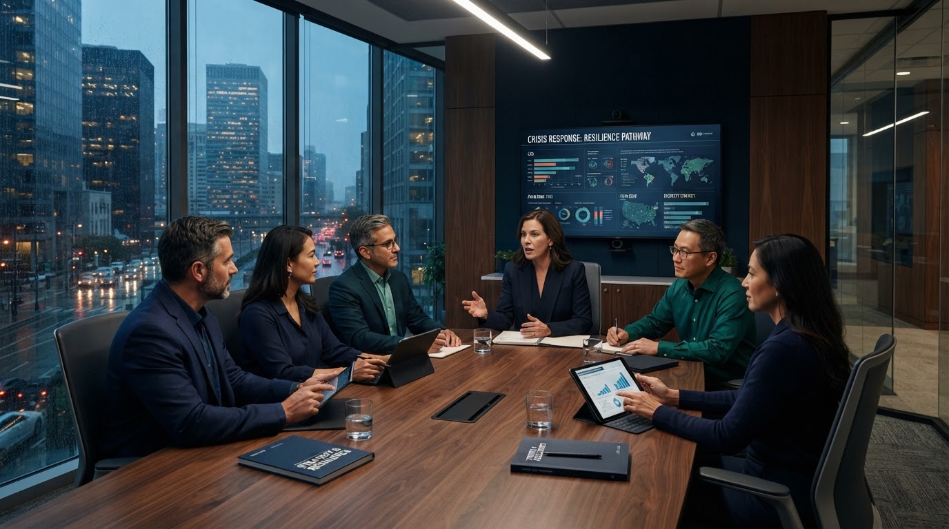 Executive team navigating disruption