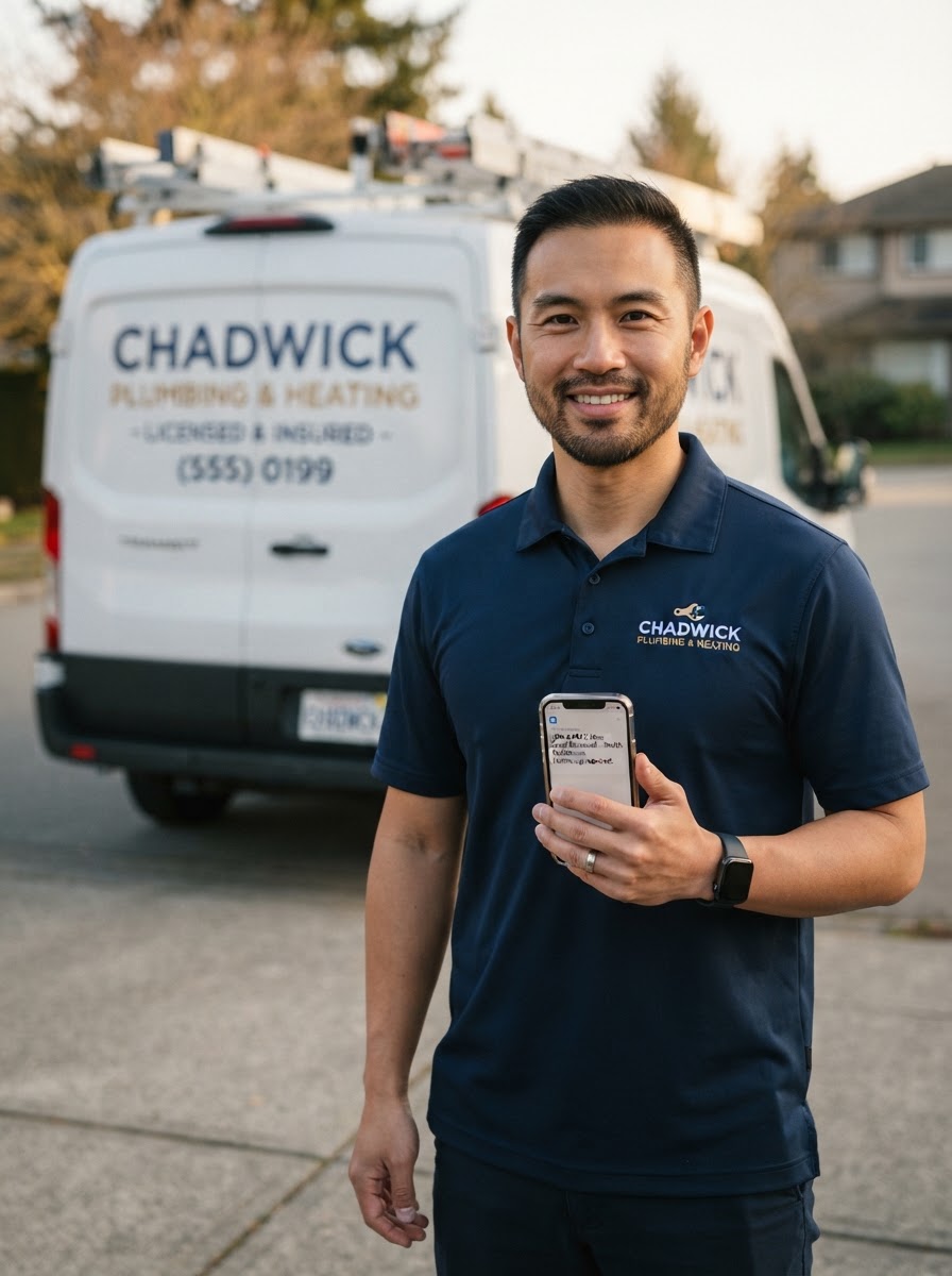 A local service business owner receiving a lead notification on a smartphone