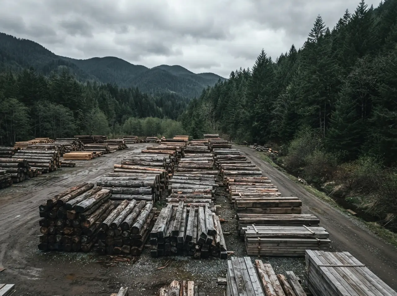 Recovered timber sorted for beneficial reuse at a federal recreation area