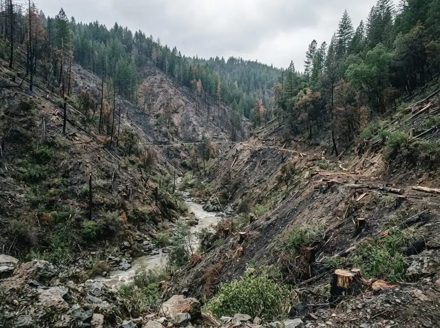 Steep ravine slopes in Chickasaw