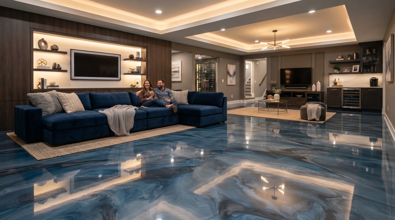 Basement floor epoxy coating