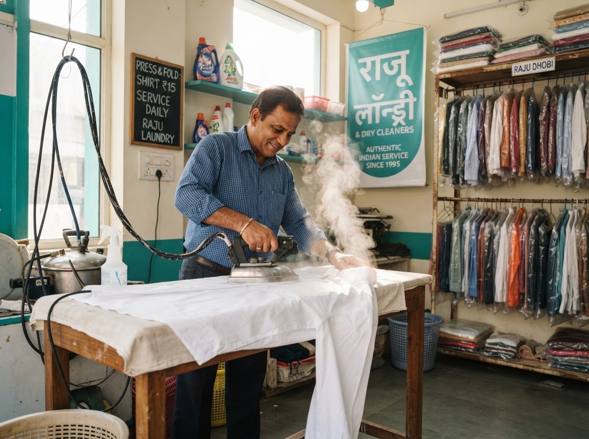 Steam Ironing at Detox Laundry in Pimpri