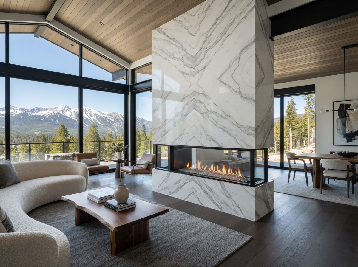 marble fireplace surround floor to ceiling